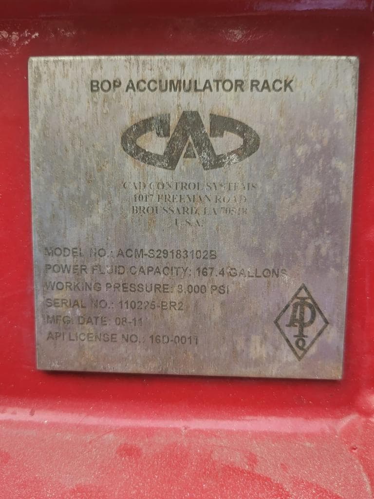 CAD BOP ACCUMULATOR UNIT thumbnail 4