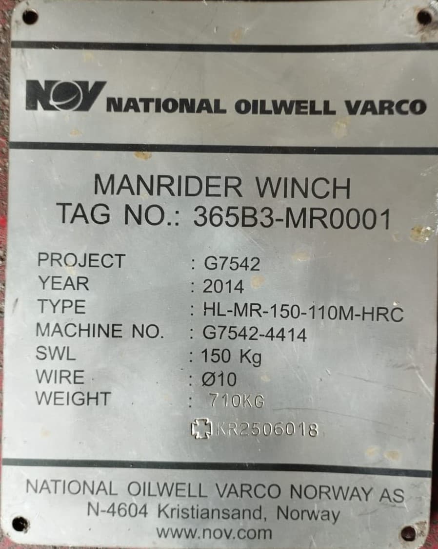 NOV Hydraulic Utility & Manrider Winch thumbnail 9