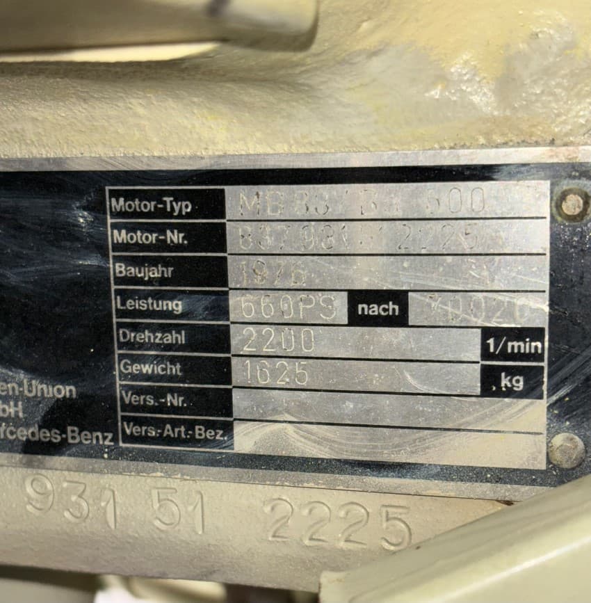 Mercedes Benz MB 837 BA-500 Motor thumbnail 2