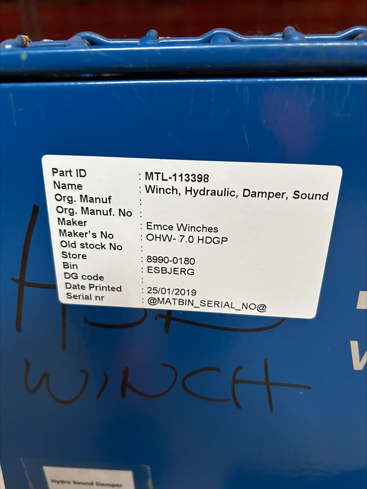 EMCE Winches OHW- 7.0 HDGP thumbnail 5