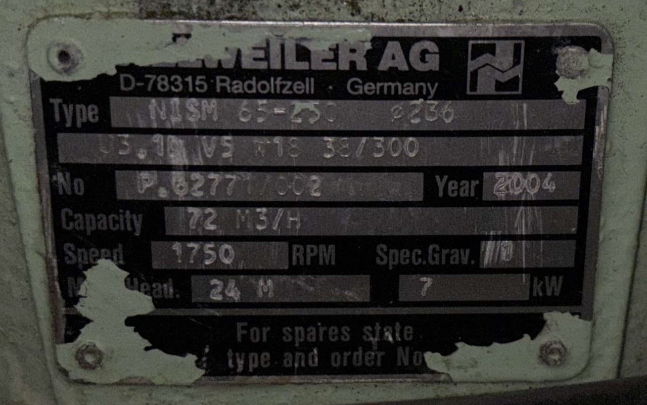 ABB Motor with Weiler AG Pump - 11 kW, 1750 RPM, 72 m³/h Capacity thumbnail 3