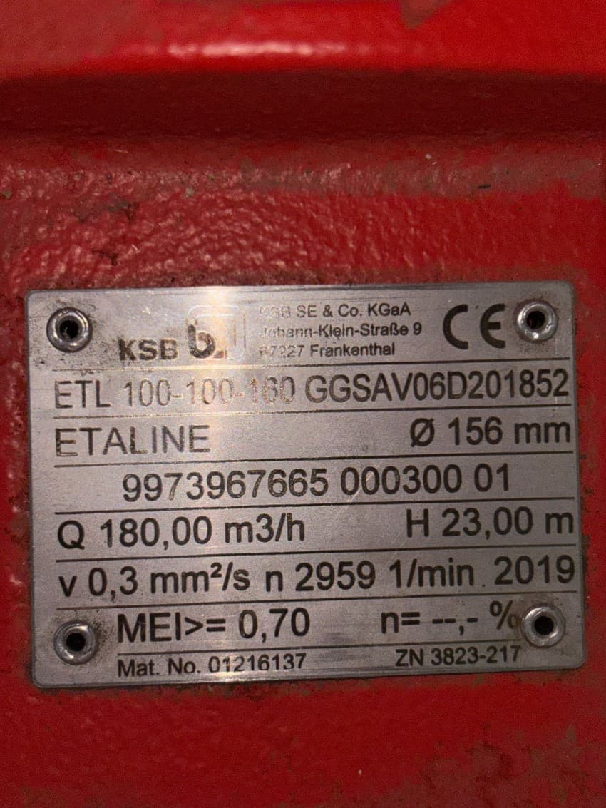 KSB ETALINE Pump with Motor - 180 m³/h, 23 m Head thumbnail 3