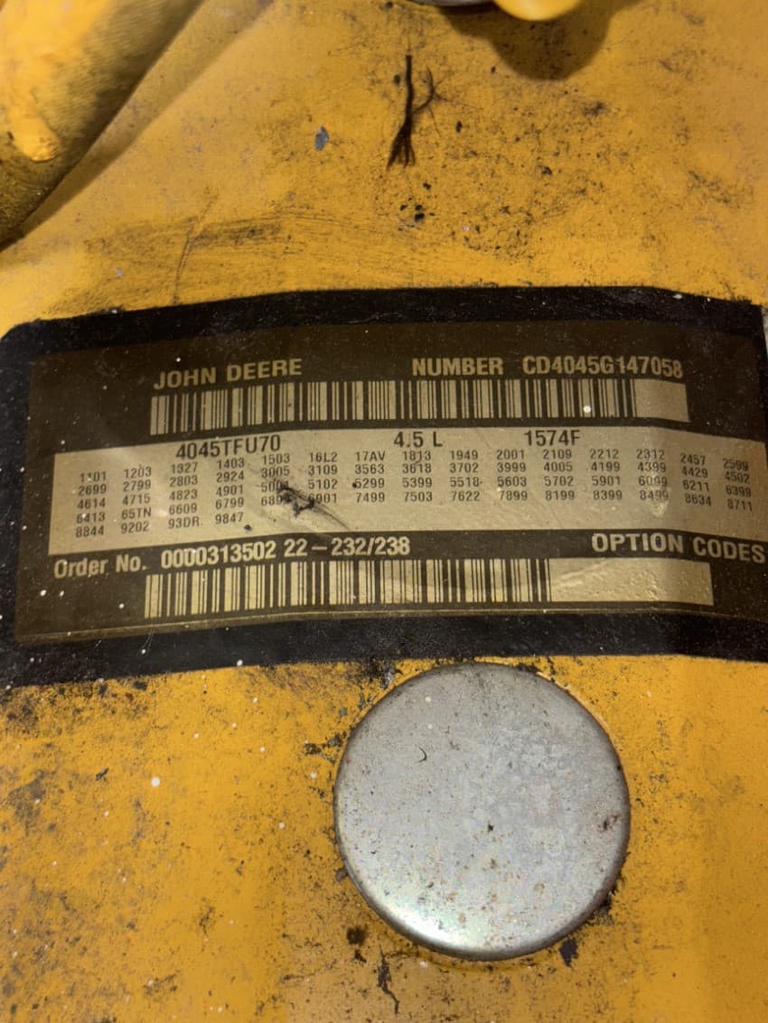 John Deere 4045TFU70 Diesel Engine (4.5L, 60.5 kW) thumbnail 3