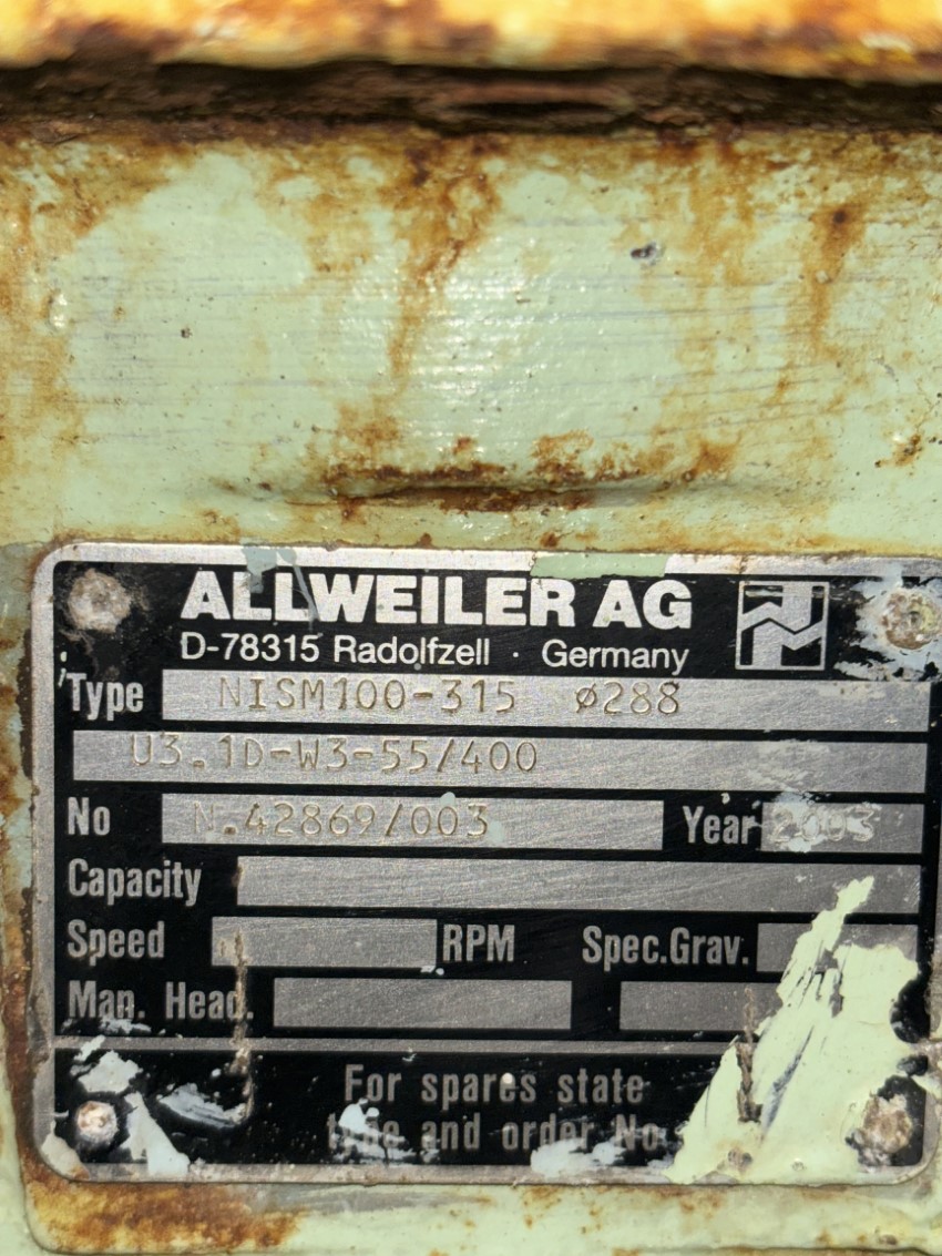 Allweiler AG NISM100-315 pump Ø288 thumbnail 2