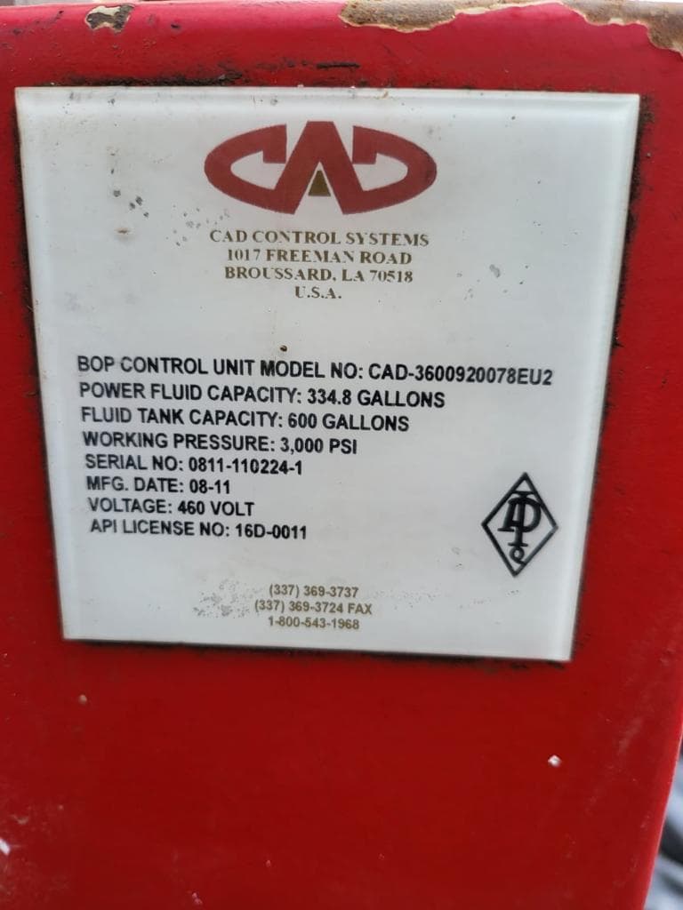 CAD BOP ACCUMULATOR UNIT