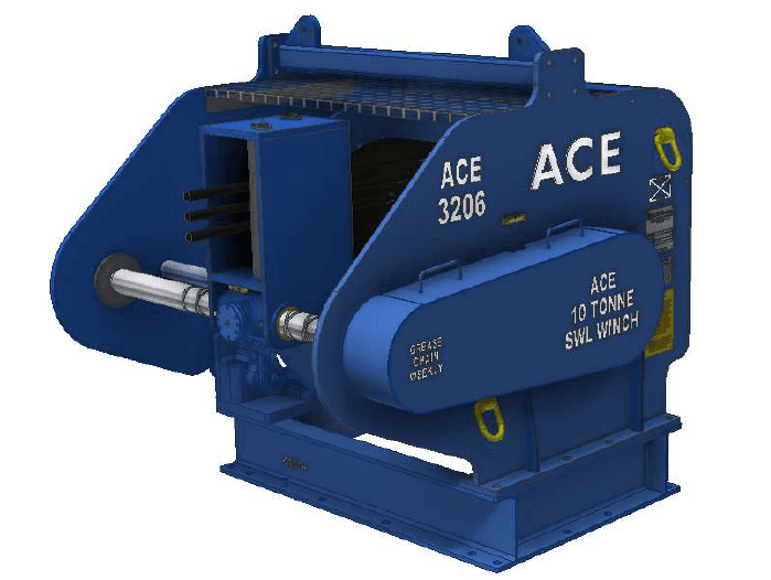 10Te SWL Constant Tension Hydraulic Drum Winch ACE 3206