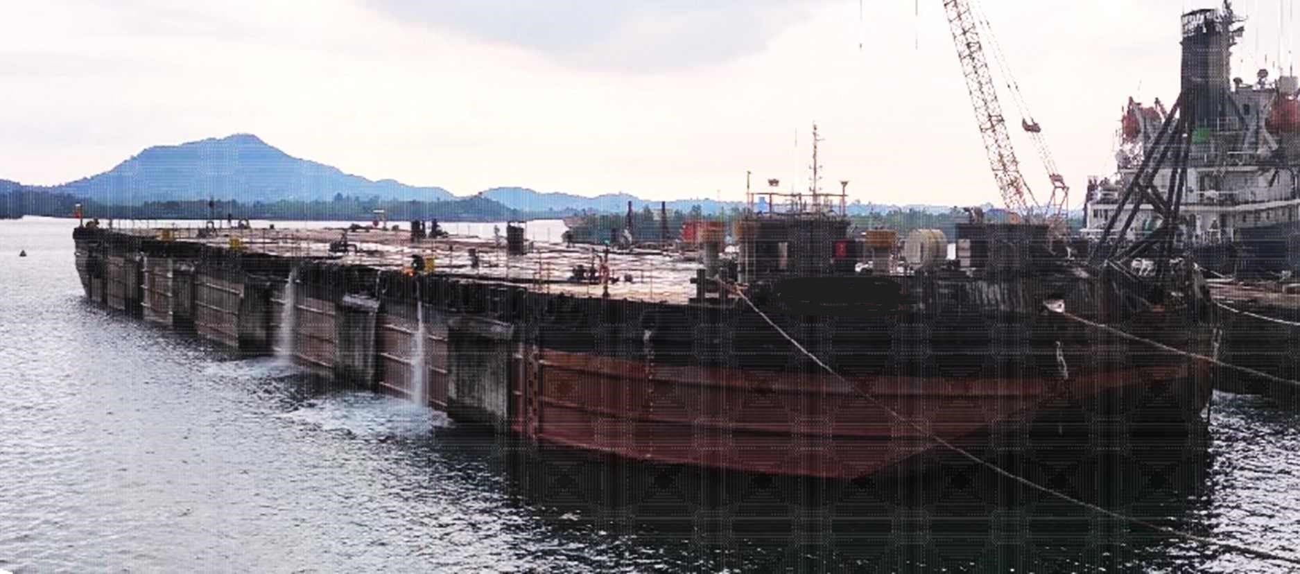 Deck Cargo and Ballast Tank Barge