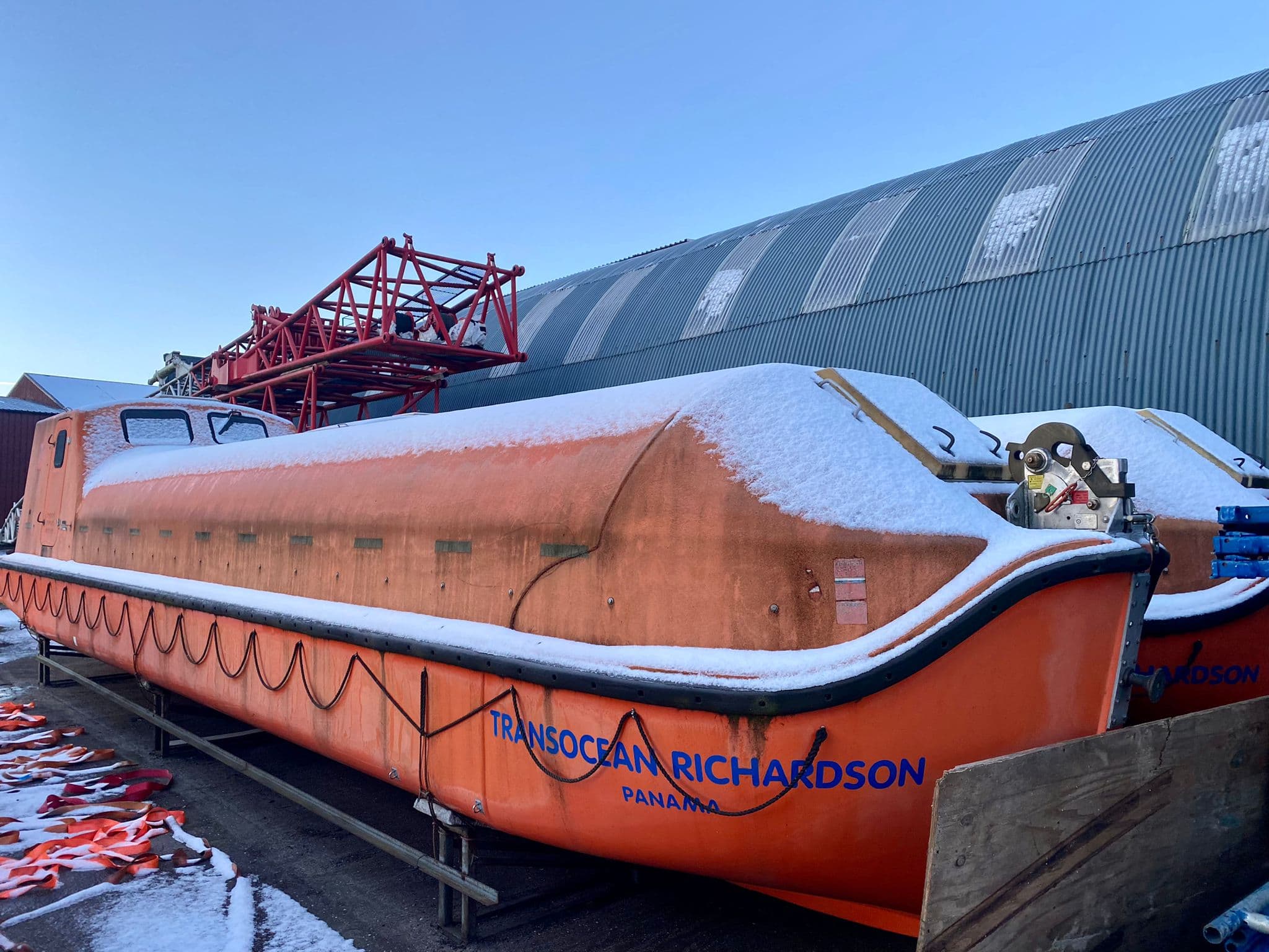 75 persons Life boats including davit