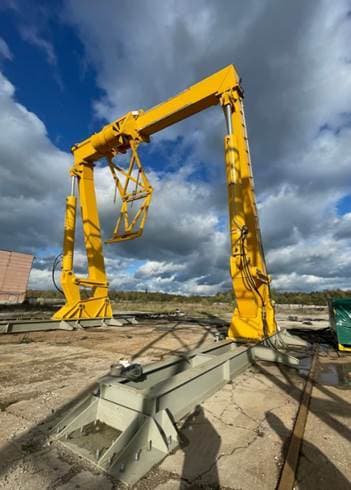 Launch and recovery system (LARS) A-frame and towing winch with 30T lifting capacity