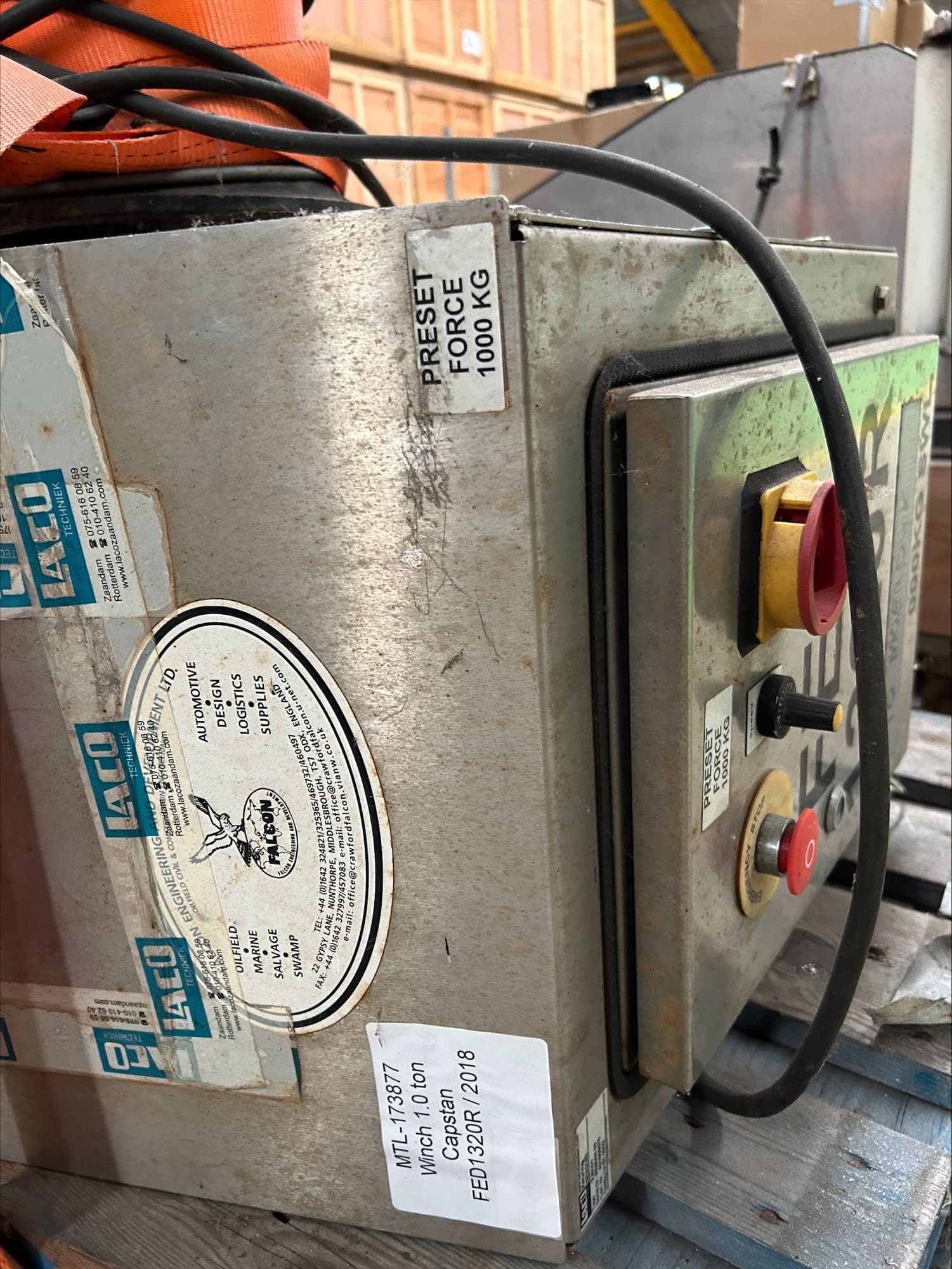 Capstan winches 1000Kg - 2x never used 2x used